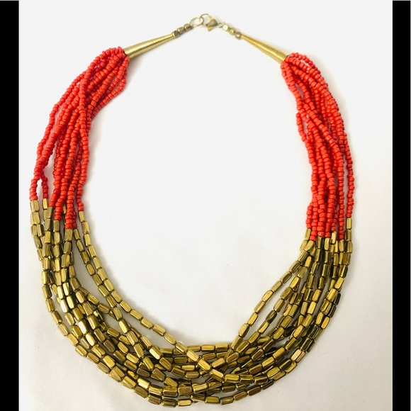 Red seed bead necklace - Picture 3 of 4